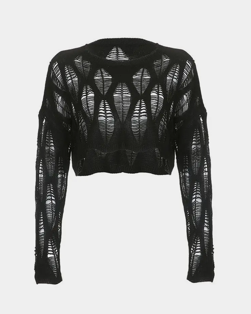 Crop Top Rip Ripped Crop Top | Techwear Division