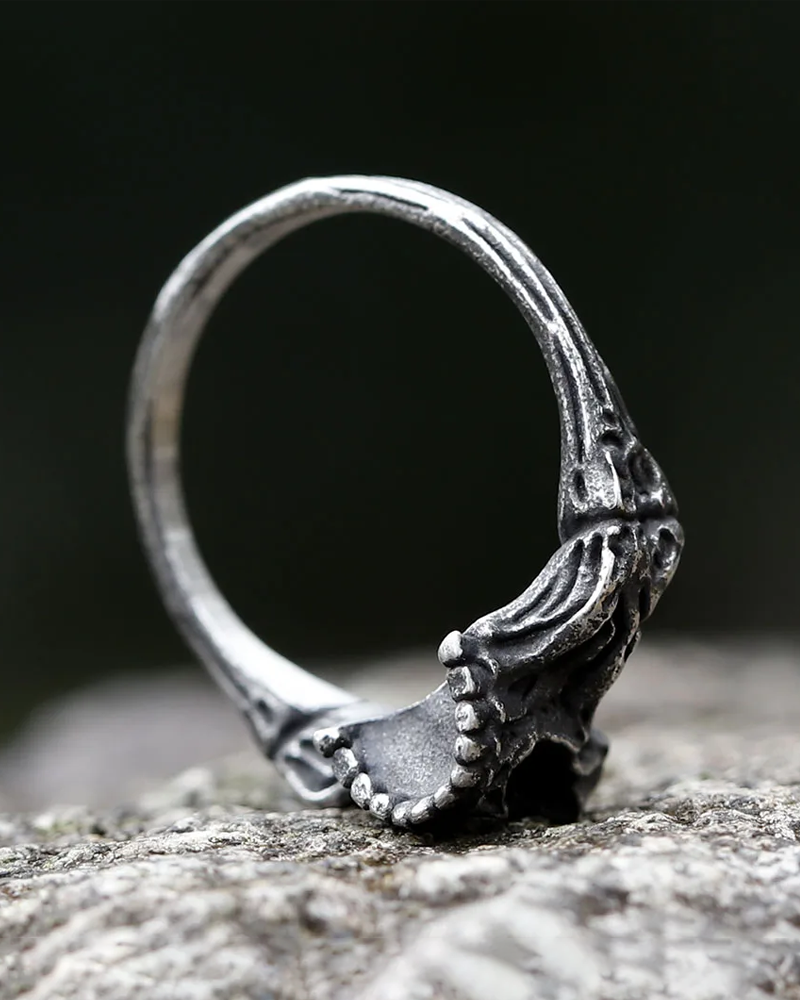 Half Jaw Skull Ring
