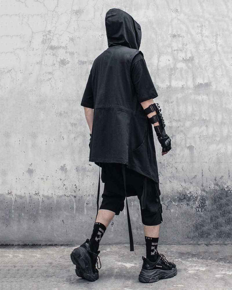 Black Sleeveless Jacket