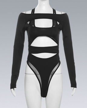 Black Cut Out Bodysuit