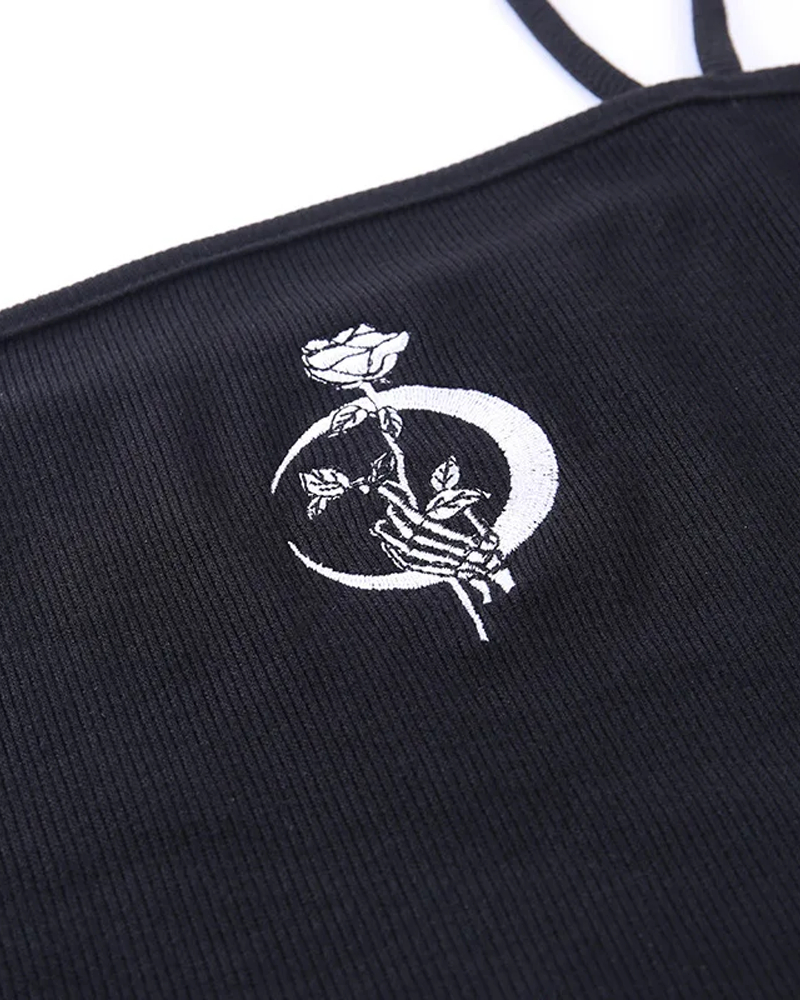 Black Gothic Crop Top