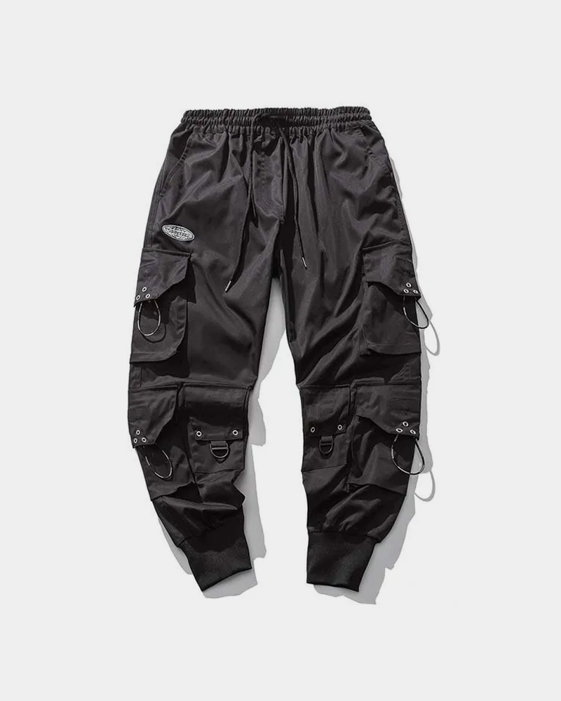 Black Baggy Cargo Pants | Techwear Division