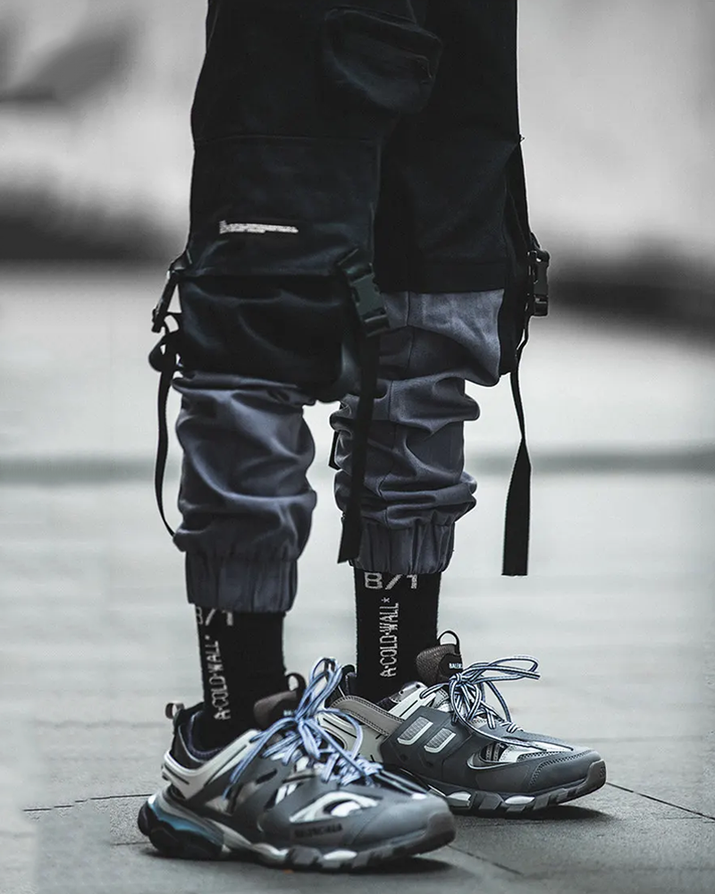 Black And Gray Cargo Pants