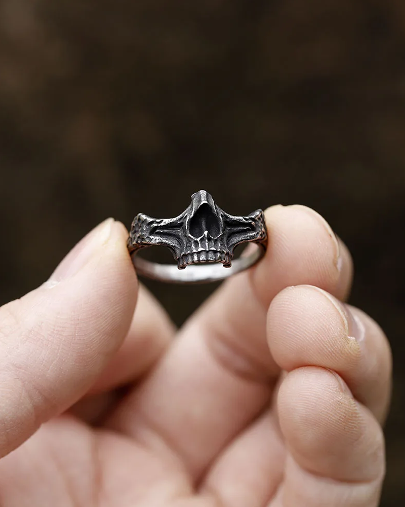 Half Jaw Skull Ring