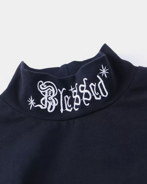 Black Goth Crop Top