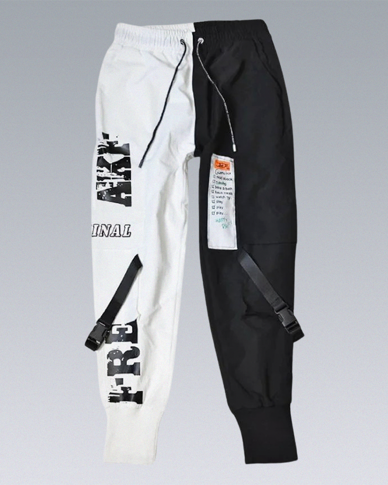 Black And White Cargo Pants