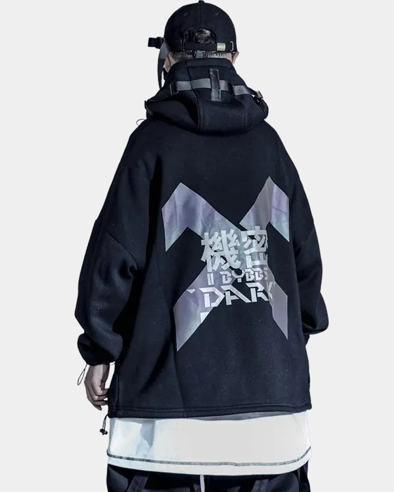 Techwear Hoodie With Straps