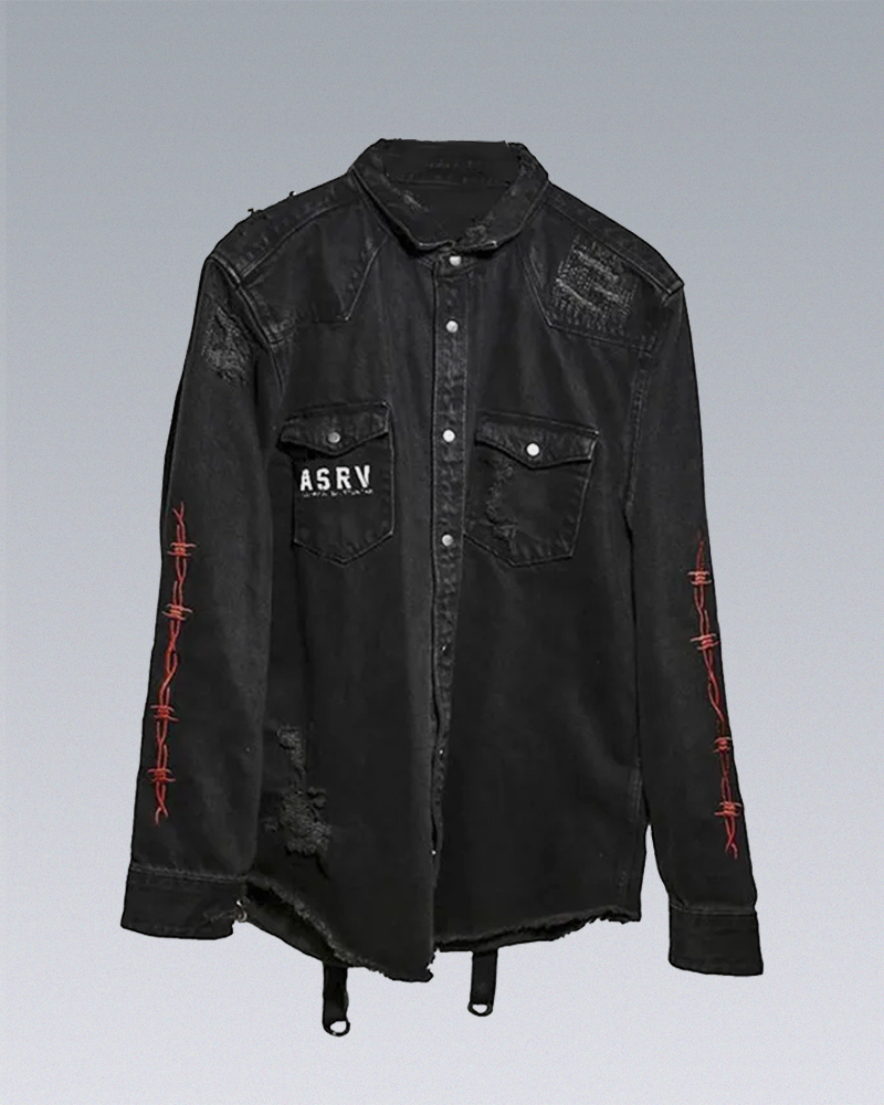 Punk Black Denim Jacket