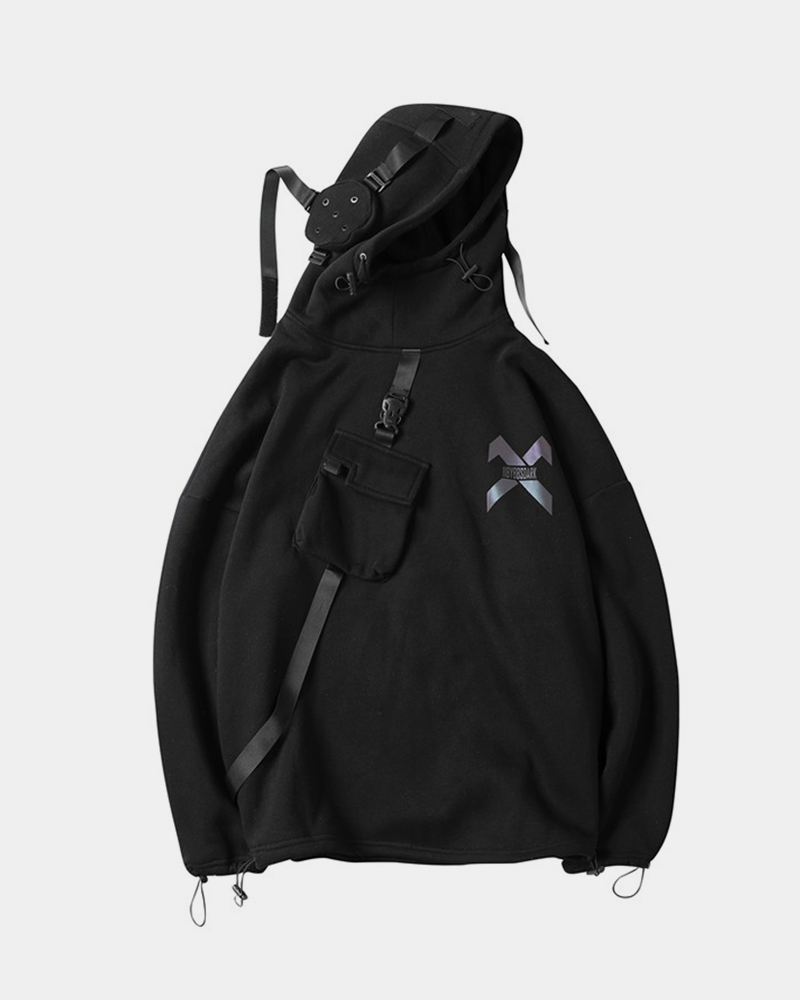 Techwear Hoodie With Straps