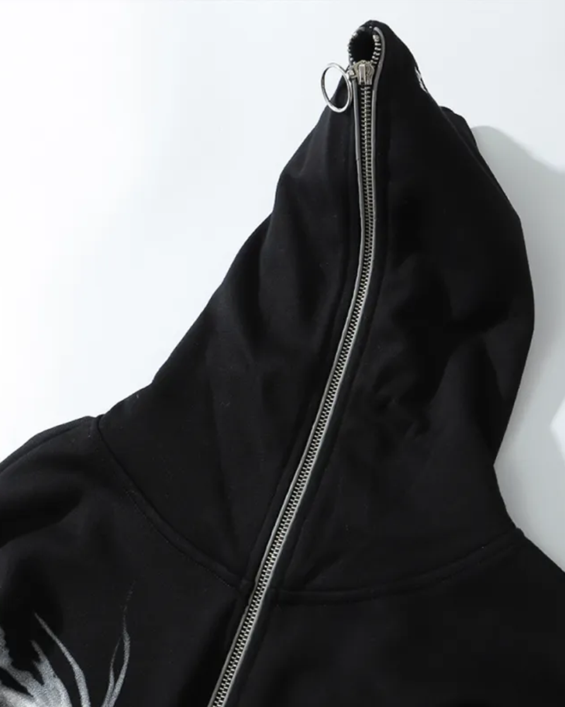 Grunge Black Hoodie